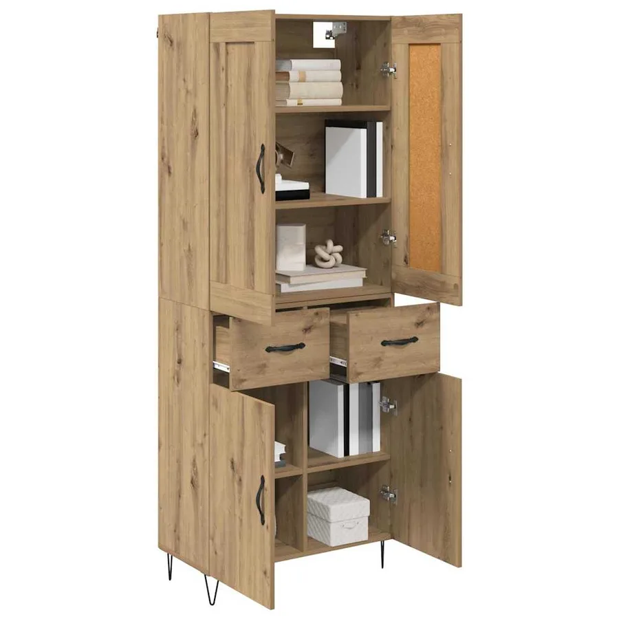 Haut Armoire Chêne artisanal 69,5 x 34 x 180 cm - 3