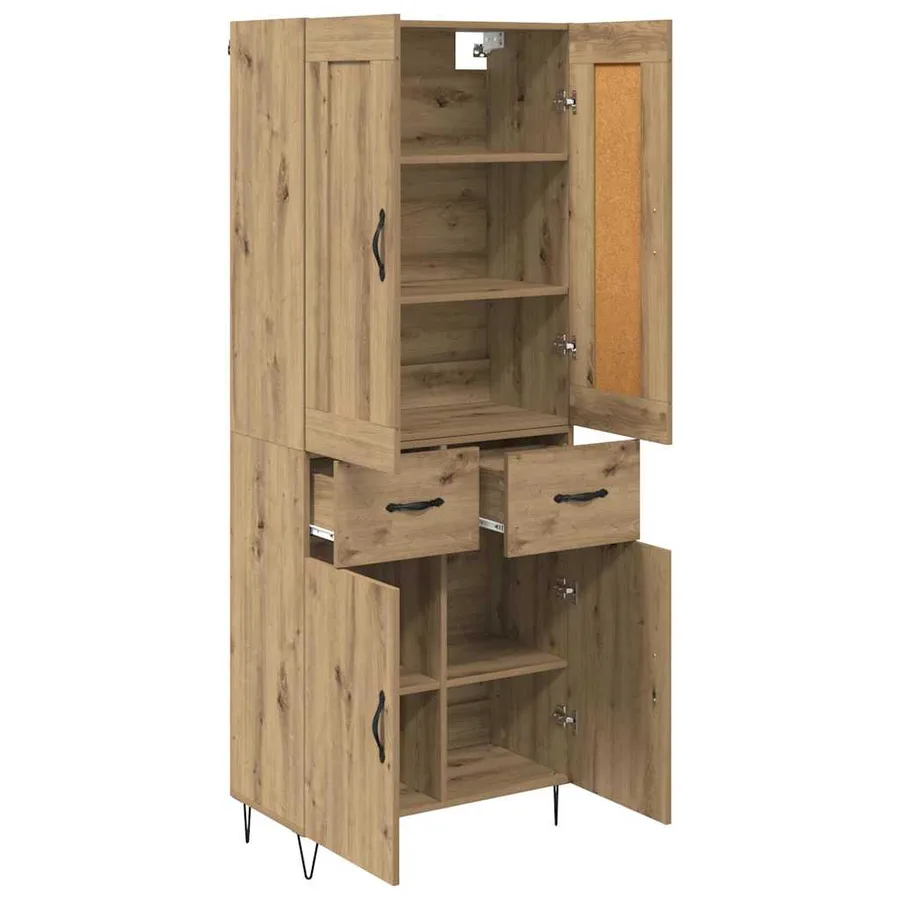 Haut Armoire Chêne artisanal 69,5 x 34 x 180 cm - 5