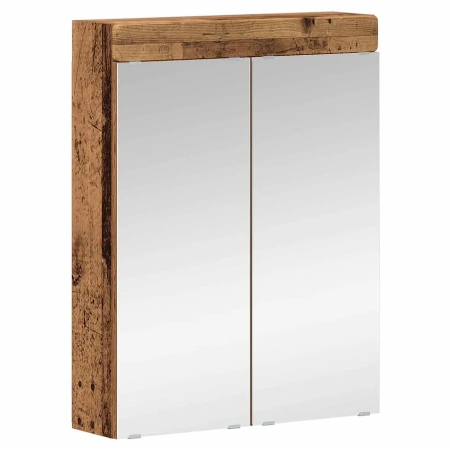 Ensemble de mobilier de salle de bain TULUM 5 pcs Bois ancien - 6