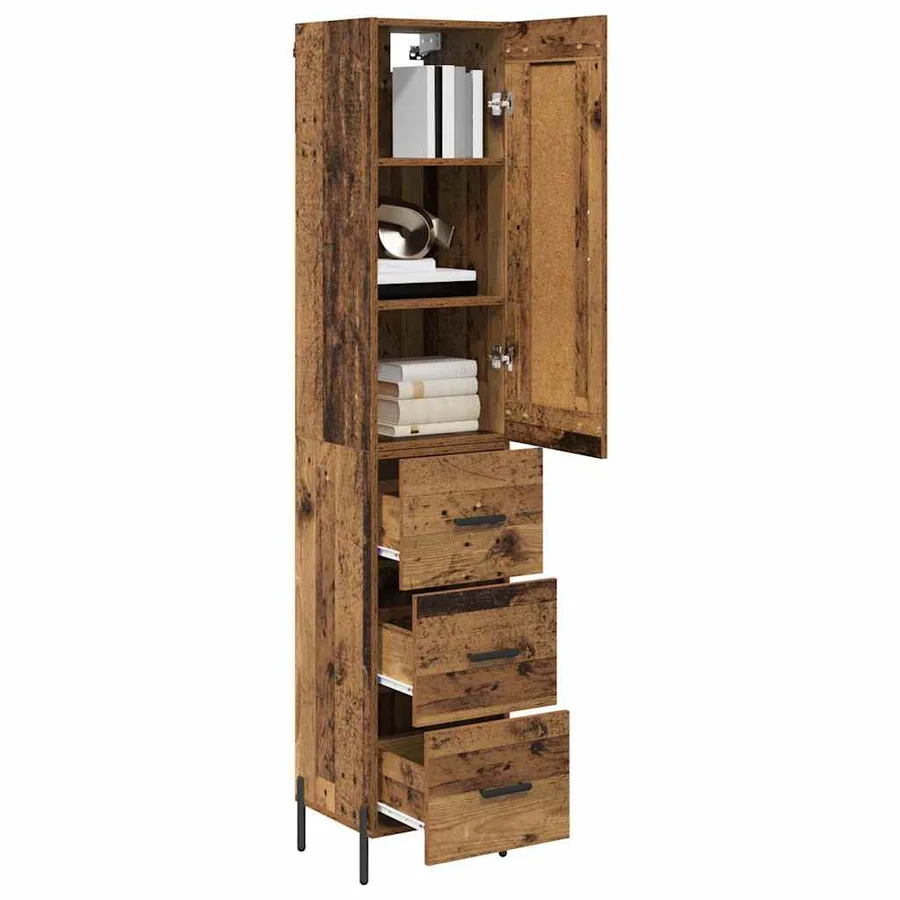 Haut Armoire Bois Ancien 34,5 x 34 x 180 cm Bois d'ingénierie - 3