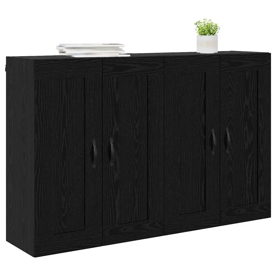Meuble mural Montage mural 2 pcs Chêne noir 69,5 x 34 x 90 cm - 3