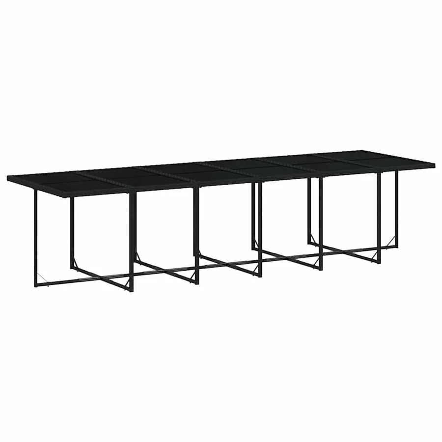 Ensemble à manger de jardin coussins 17 pcs résine tressée - 3