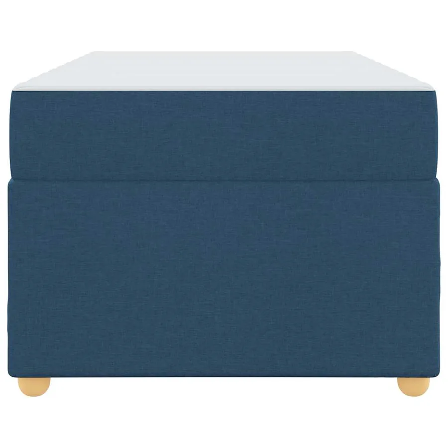 Cadre de lit avec matelas Bleu 100 x 200 cm tissu - 5