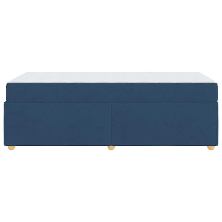 Cadre de lit avec matelas Bleu 100 x 200 cm tissu - 6