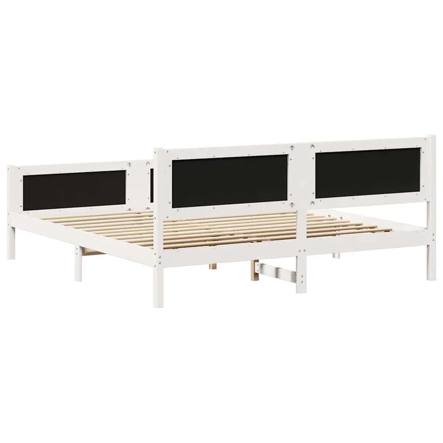 Cadre de lit Gris clair 160 x 200 cm Pin massif - 7