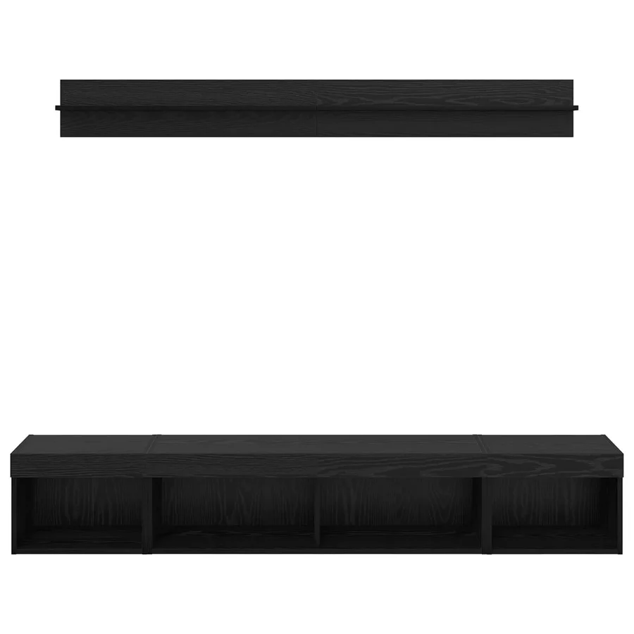 Ensemble de meuble TV mural 5 pcs Chêne noir Bois d'ingénierie - 9