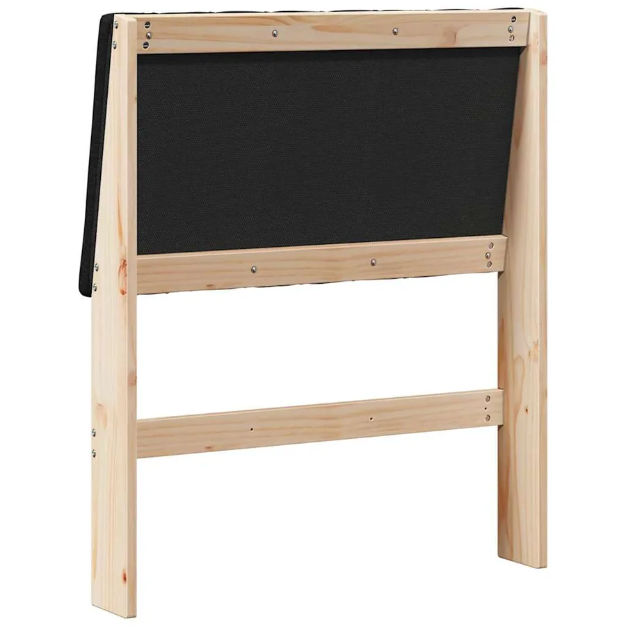 Tête de lit capitonnée Noir 75 cm Pin massif - 6