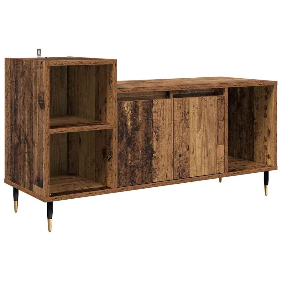 Meuble TV Bois Ancien 100 x 35 x 55 cm Bois d'ingénierie - 2