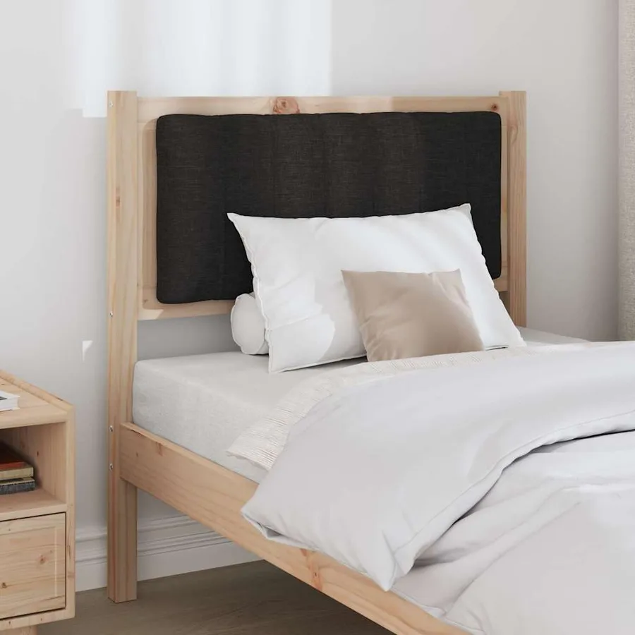 Tête de lit capitonnée avec tête de lit Marron 80 cm Pin massif - 3