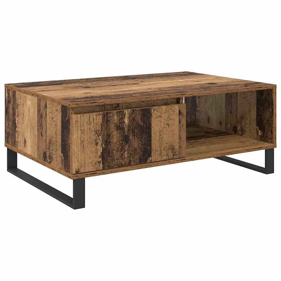 Table basse Bois Ancien 90 x 60 x 35 cm Bois d'ingénierie - 2