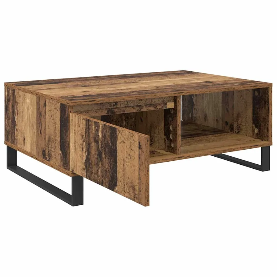 Table basse Bois Ancien 90 x 60 x 35 cm Bois d'ingénierie - 5