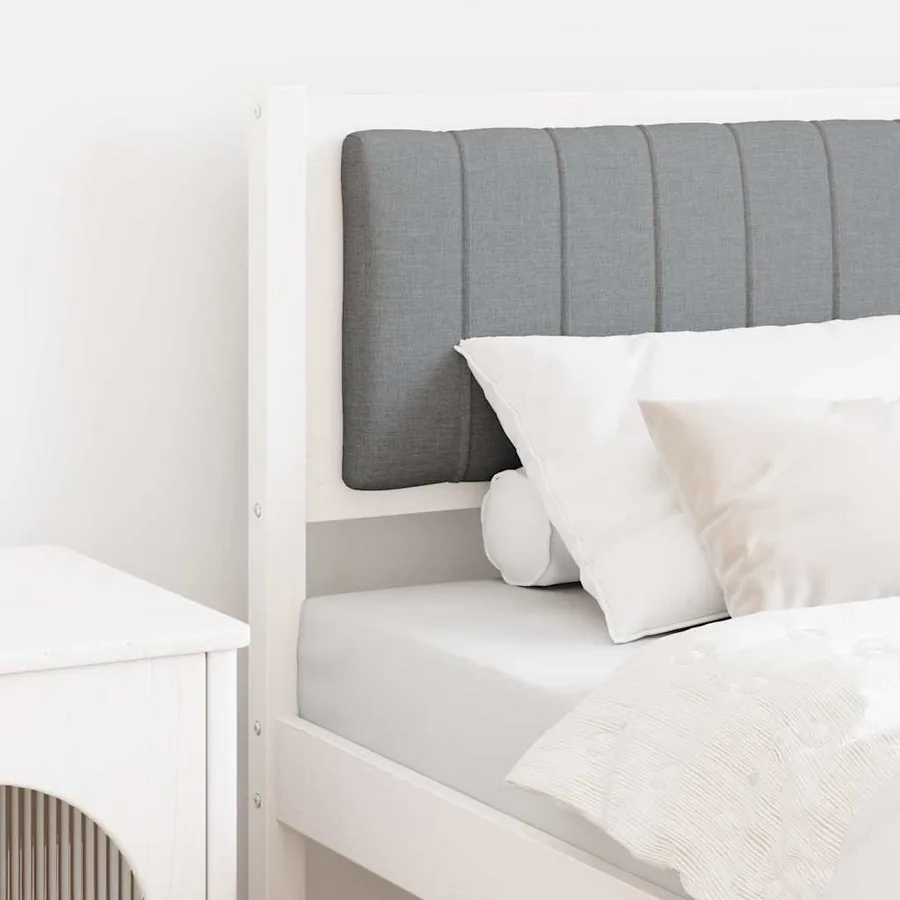 Tête de lit capitonnée avec tête de lit Blanc 80 cm Pin massif