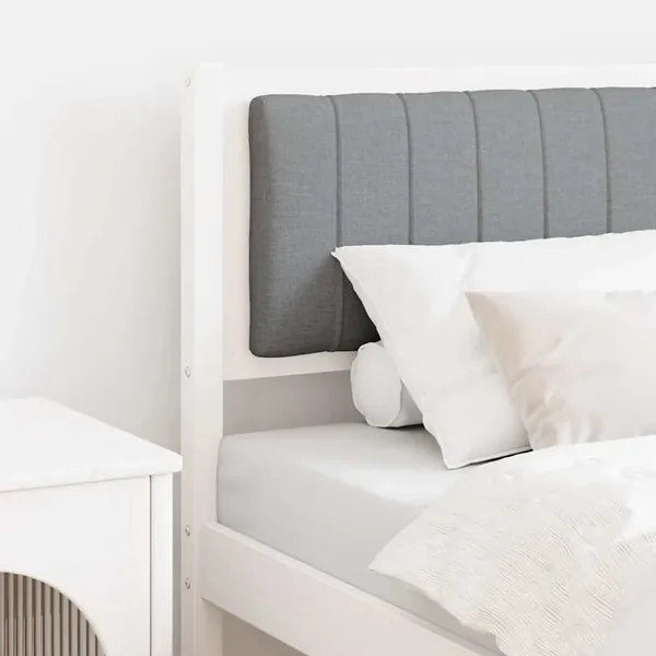 Tête de lit capitonnée avec tête de lit Blanc 80 cm Pin massif