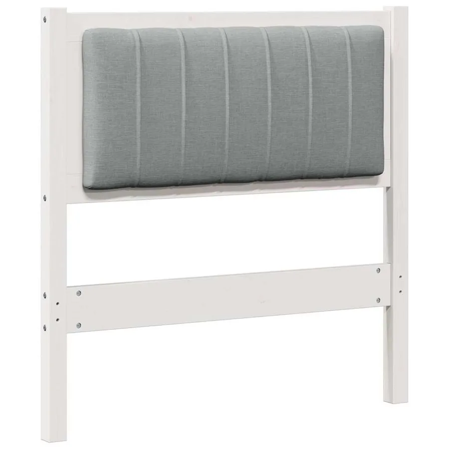 Tête de lit capitonnée avec tête de lit Blanc 80 cm Pin massif - 2