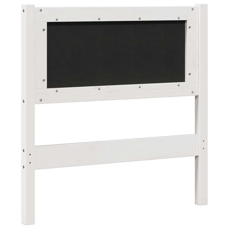 Tête de lit capitonnée avec tête de lit Blanc 80 cm Pin massif - 6
