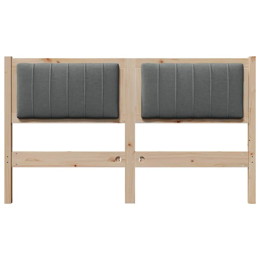 Tête de lit capitonnée Marron 135 cm Pin massif - 4