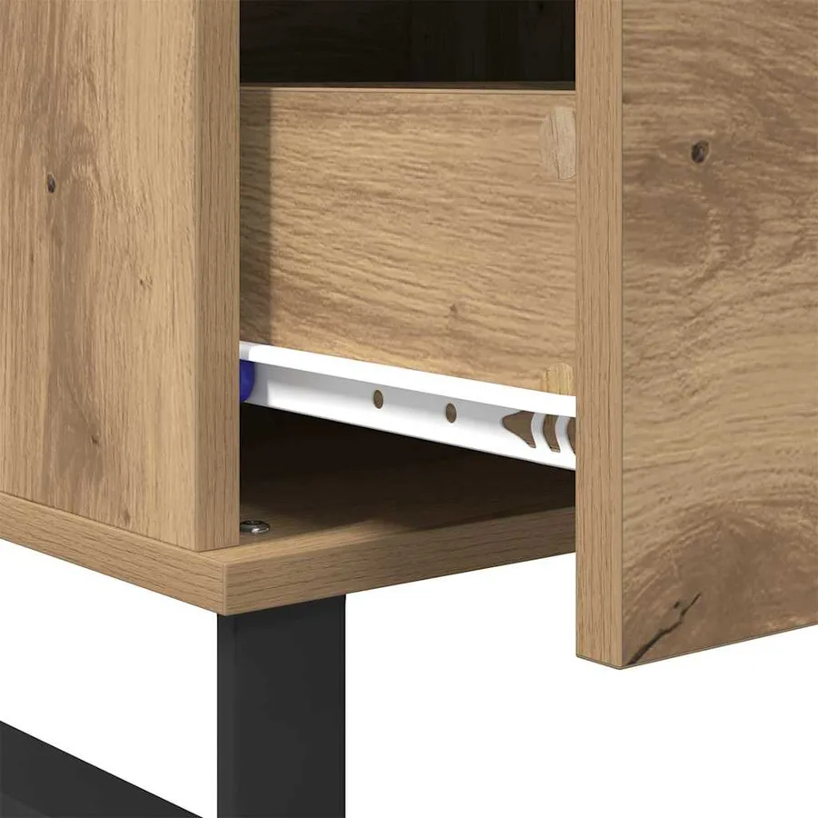 Table basse Chêne artisanal 90 x 50 x 36,5 cm Bois d'ingénierie - 9