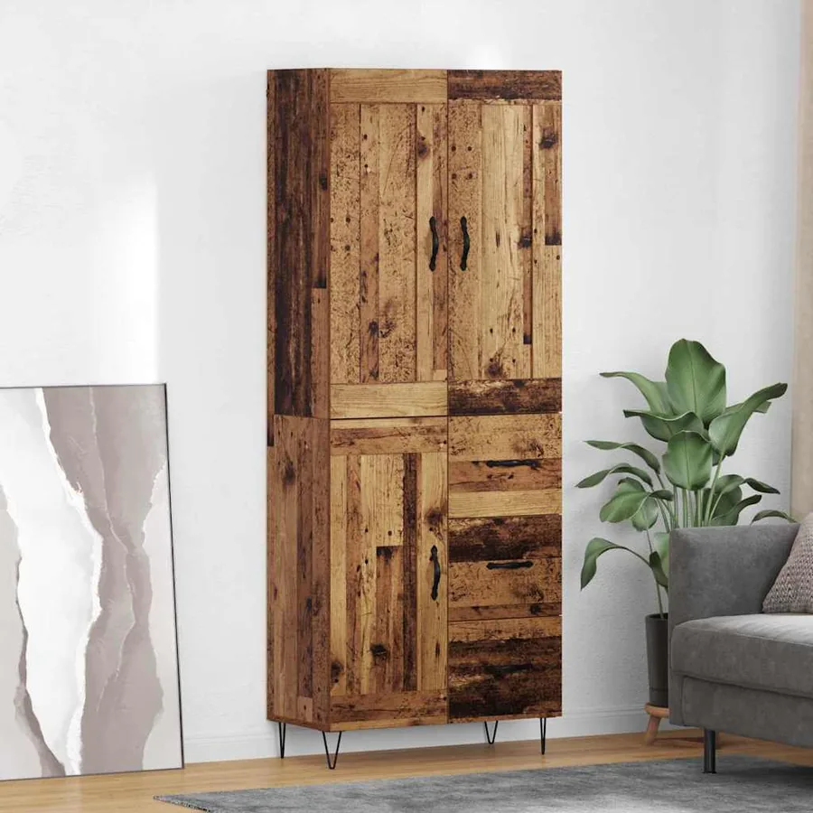 Haut Armoire Bois Ancien 69,5 x 34 x 180 cm Bois d'ingénierie