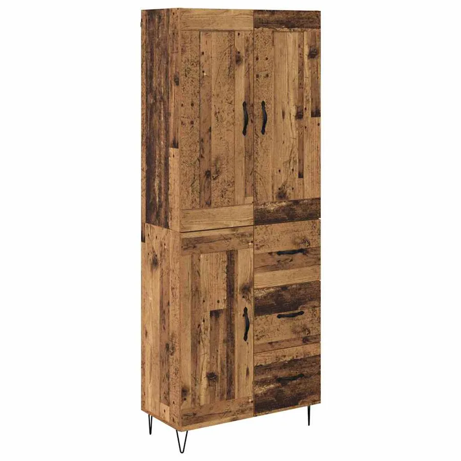 Haut Armoire Bois Ancien 69,5 x 34 x 180 cm Bois d'ingénierie - 2