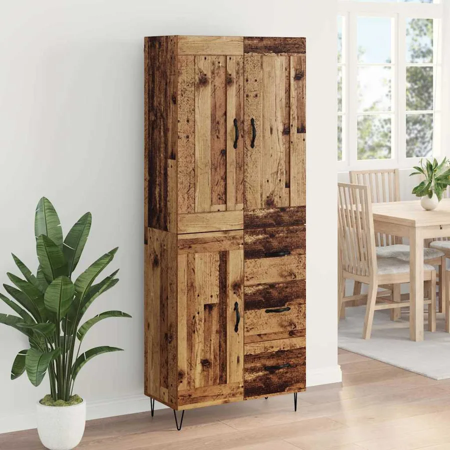 Haut Armoire Bois Ancien 69,5 x 34 x 180 cm Bois d'ingénierie - 4