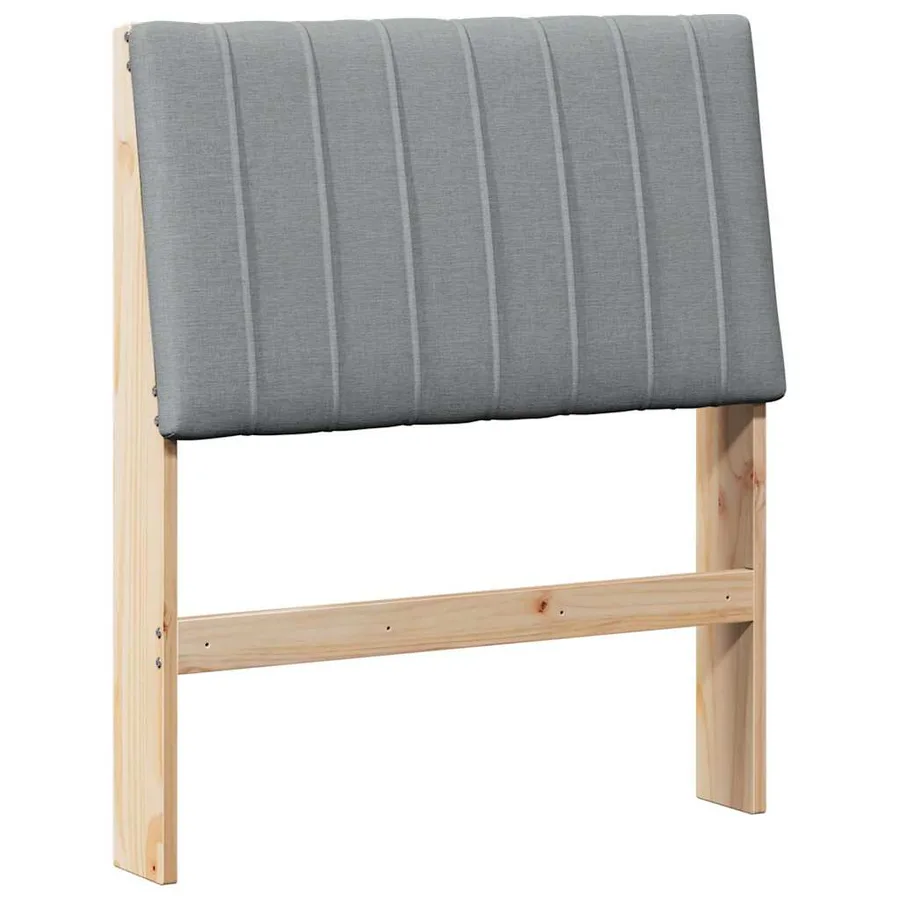 Tête de lit capitonnée Gris clair 75 cm Pin massif - 2