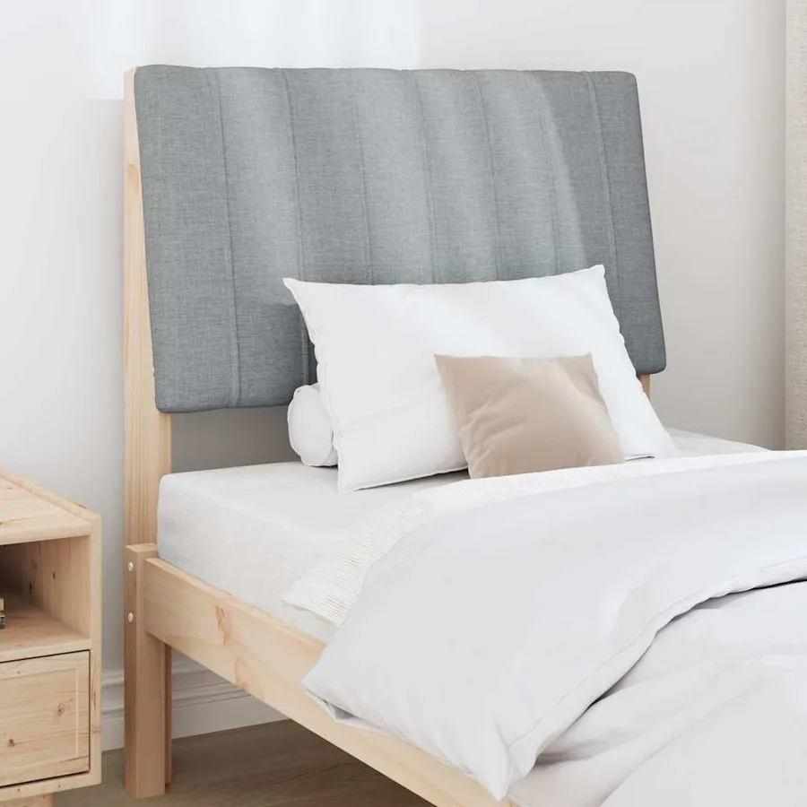 Tête de lit capitonnée Gris clair 75 cm Pin massif - 3