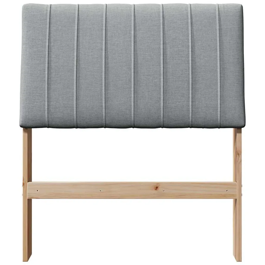Tête de lit capitonnée Gris clair 75 cm Pin massif - 4