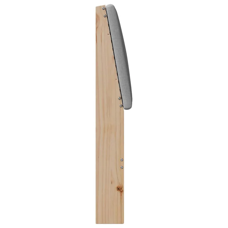 Tête de lit capitonnée Gris clair 75 cm Pin massif - 5
