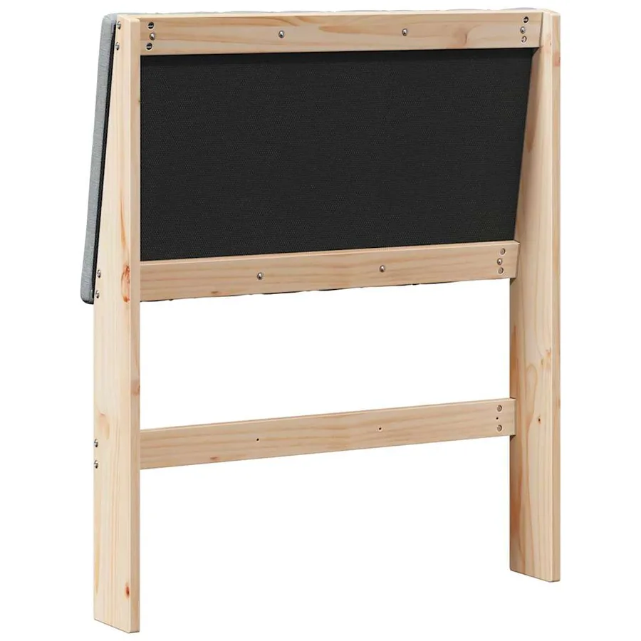 Tête de lit capitonnée Gris clair 75 cm Pin massif - 6