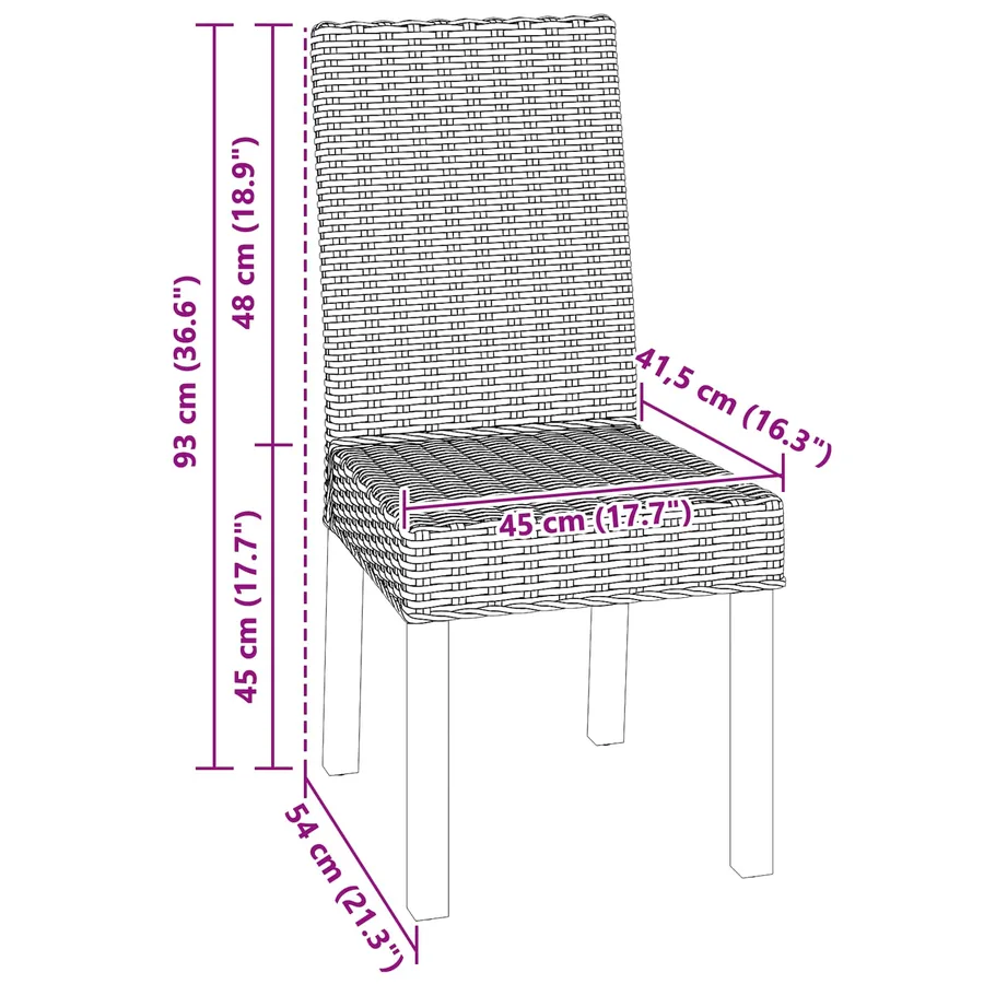 Chaise de salle à manger 2 pcs - 11