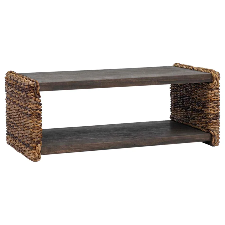 Table basse Naturel 90 x 45 x 35 cm Bois de Mahogany Massif - 6