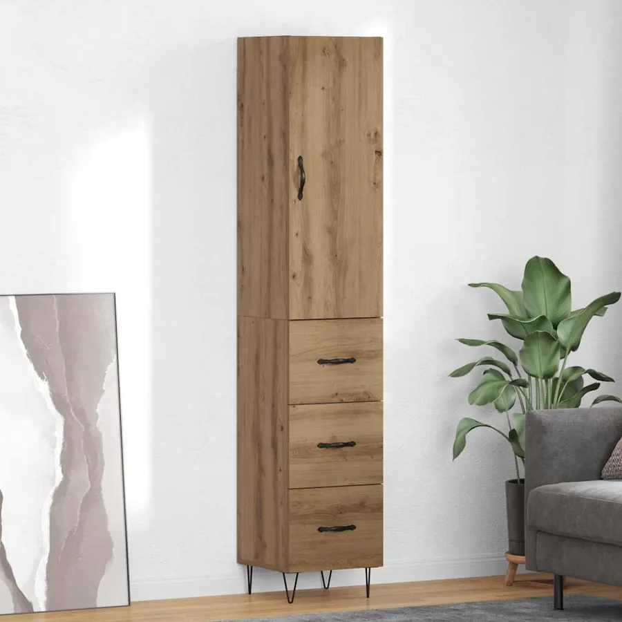 Haut Armoire Chêne artisanal 34,5 x 34 x 90 cm