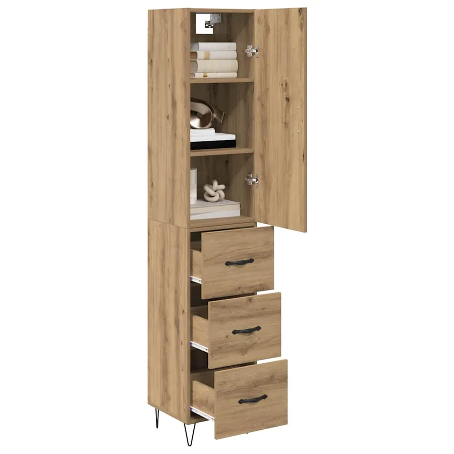 Haut Armoire Chêne artisanal 34,5 x 34 x 90 cm - 3