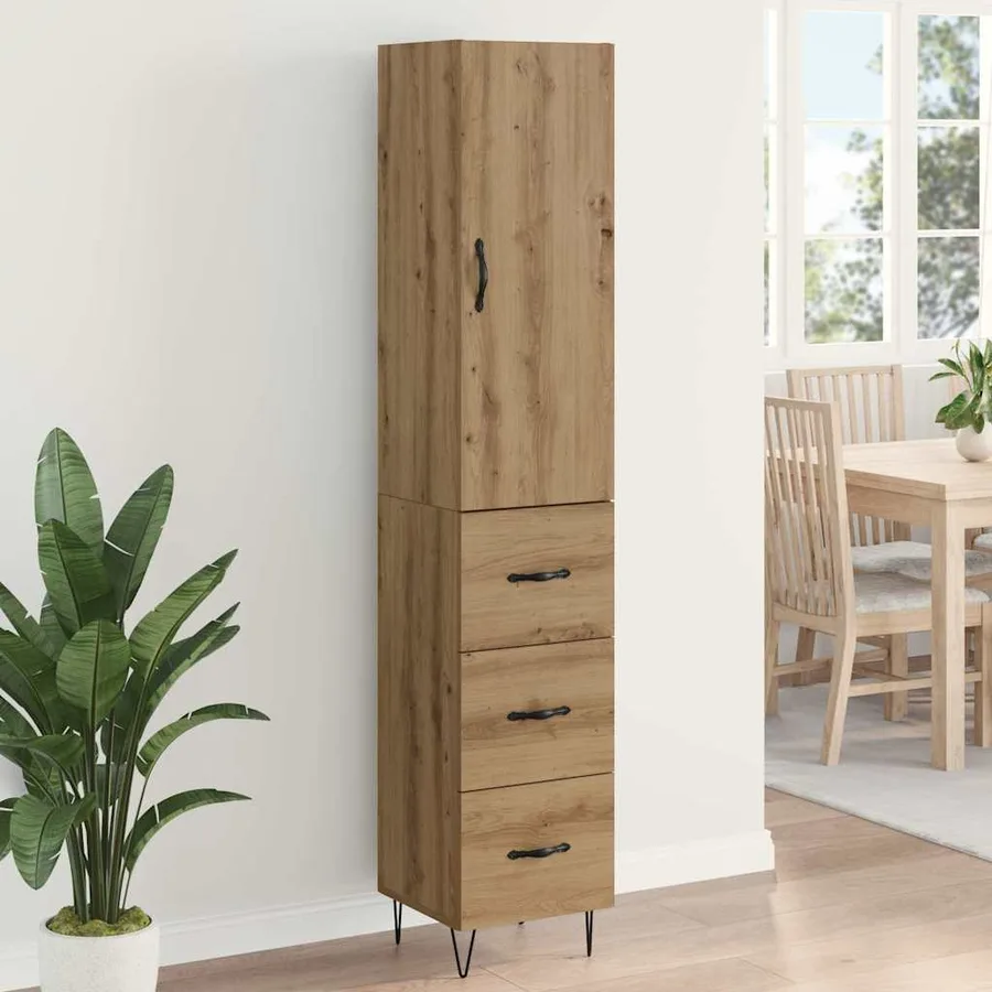 Haut Armoire Chêne artisanal 34,5 x 34 x 90 cm - 4