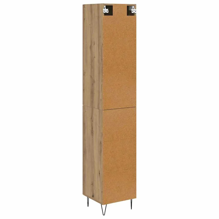 Haut Armoire Chêne artisanal 34,5 x 34 x 90 cm - 8