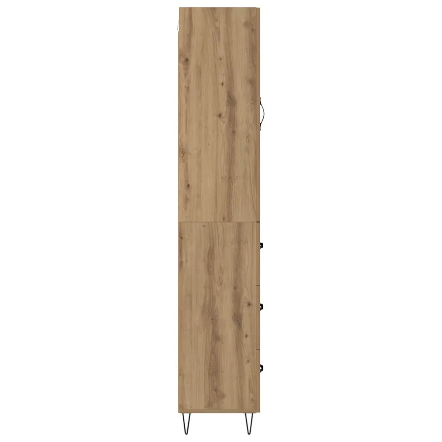 Haut Armoire Chêne artisanal 34,5 x 34 x 90 cm - 9