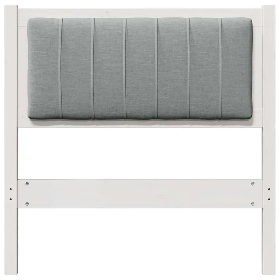Tête de lit capitonnée avec tête de lit Blanc 75 cm Pin massif - 4