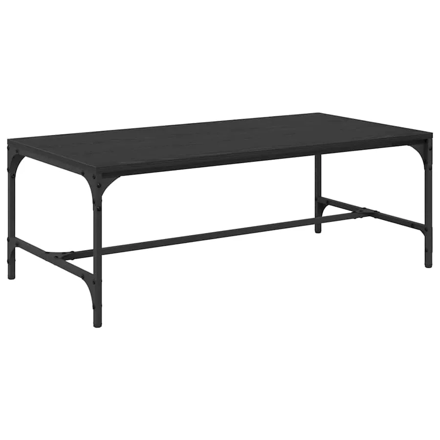 Table basse Chêne noir 100 x 50 x 35 cm Bois d'ingénierie - 2