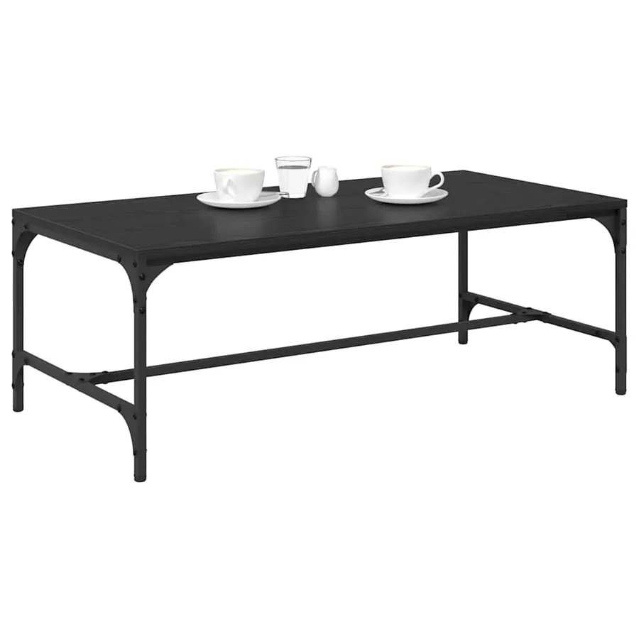 Table basse Chêne noir 100 x 50 x 35 cm Bois d'ingénierie - 3