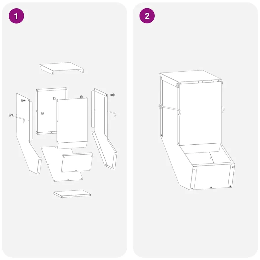 Distributeur pour lapins Argent 12,5 x 26 x 28,5 cm - 12