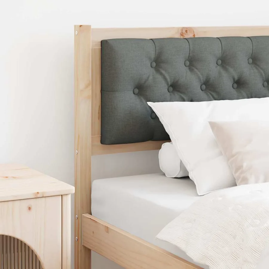 Tête de lit Autre marron et gris foncé 90 cm Bois massif en pin