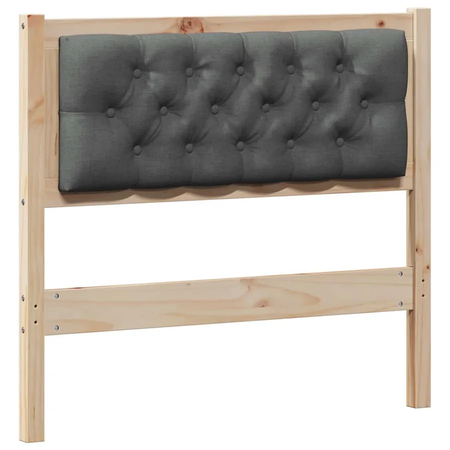 Tête de lit Autre marron et gris foncé 90 cm Bois massif en pin - 2