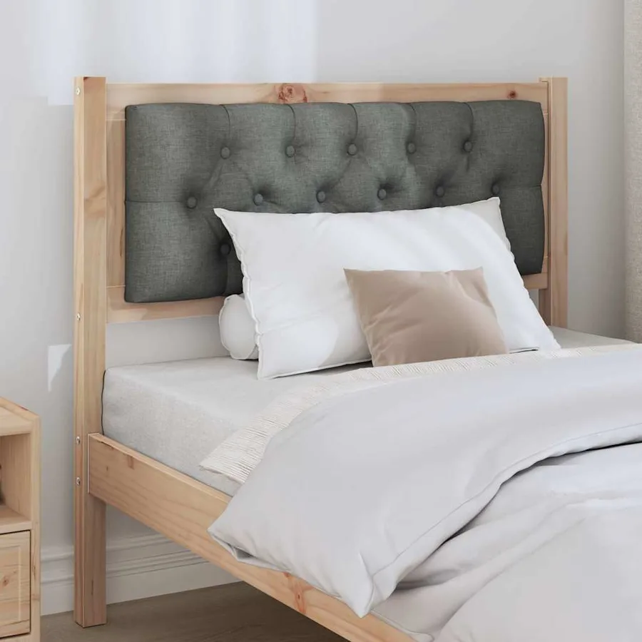 Tête de lit Autre marron et gris foncé 90 cm Bois massif en pin - 3