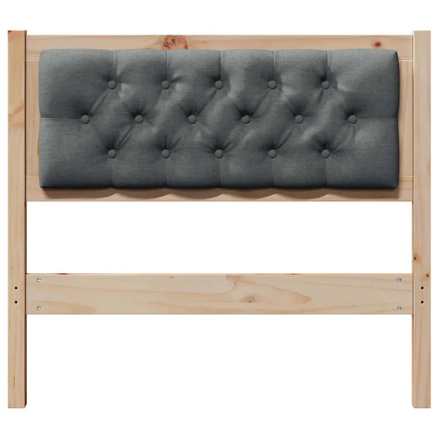 Tête de lit Autre marron et gris foncé 90 cm Bois massif en pin - 4