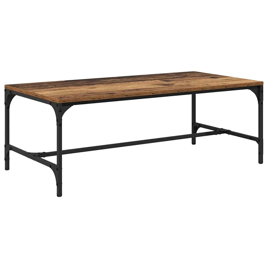 Table basse Bois Ancien 100 x 50 x 35 cm Bois d'ingénierie - 2