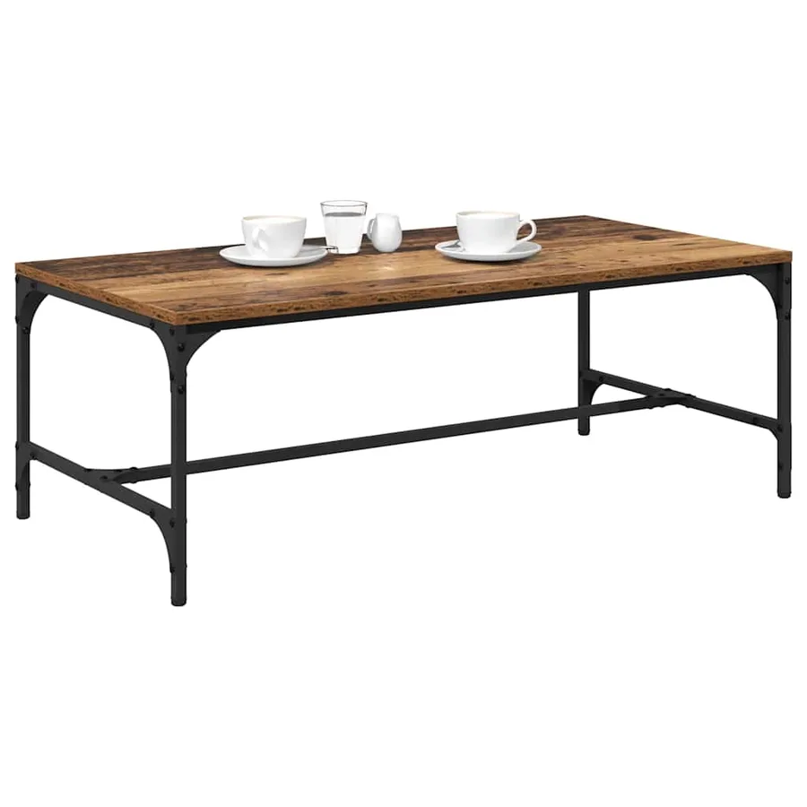 Table basse Bois Ancien 100 x 50 x 35 cm Bois d'ingénierie - 3