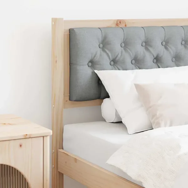 Tête de lit Autre Marron et gris clair 75 cm Bois massif en pin