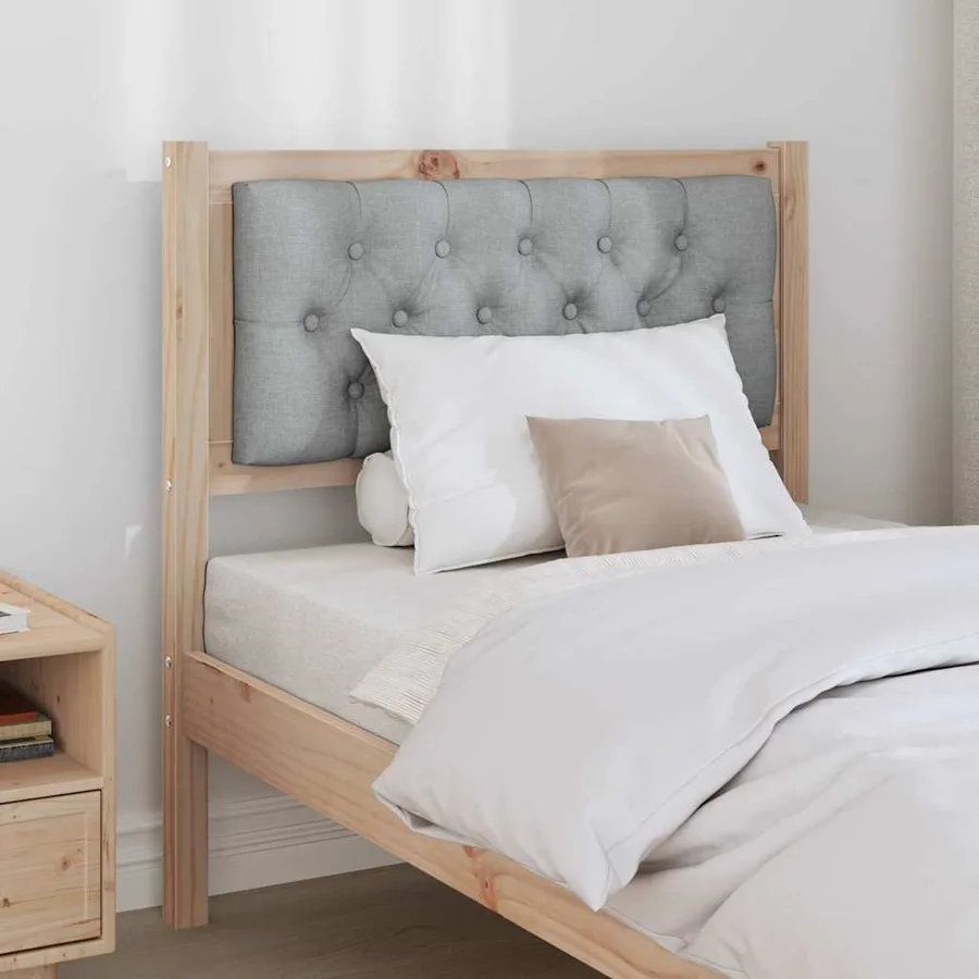Tête de lit Autre Marron et gris clair 75 cm Bois massif en pin - 3