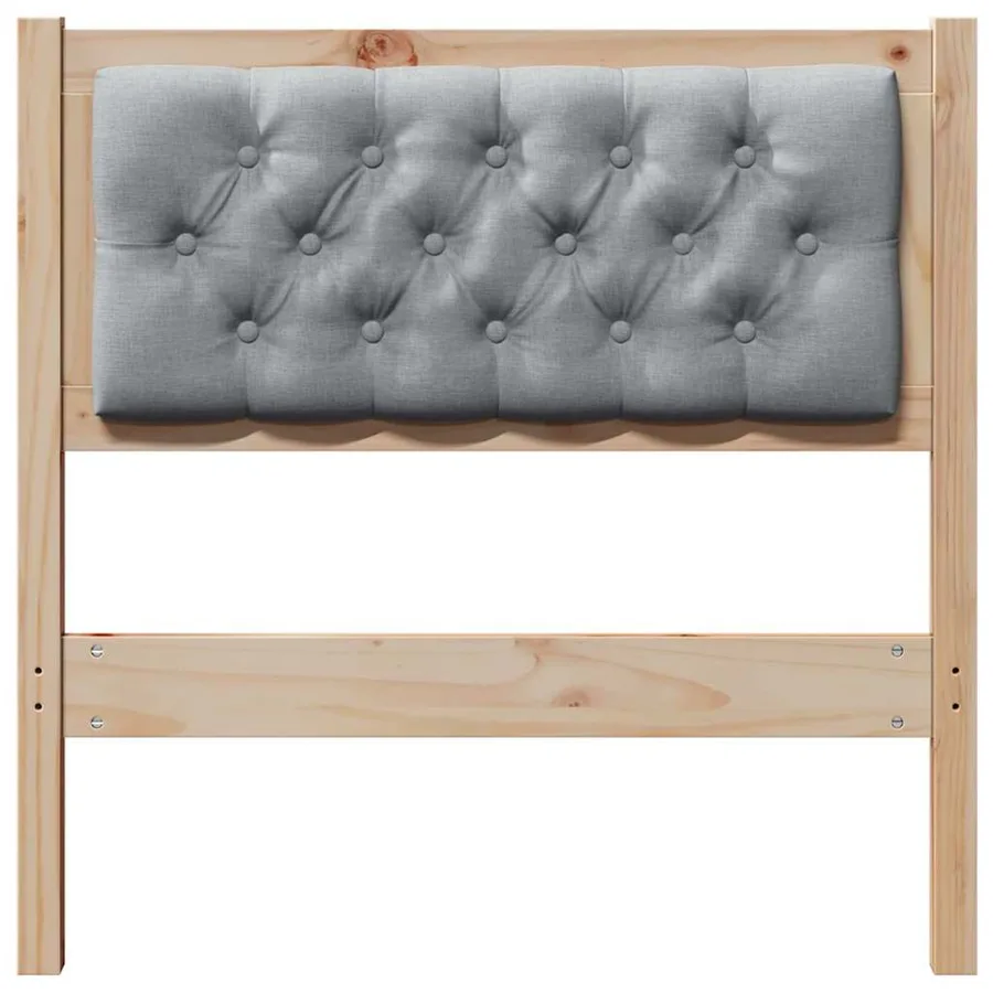 Tête de lit Autre Marron et gris clair 75 cm Bois massif en pin - 4