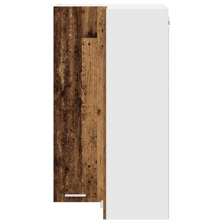 Armoire suspendue Bois ancien et Blanc 57 x 57 x 100 cm - 6